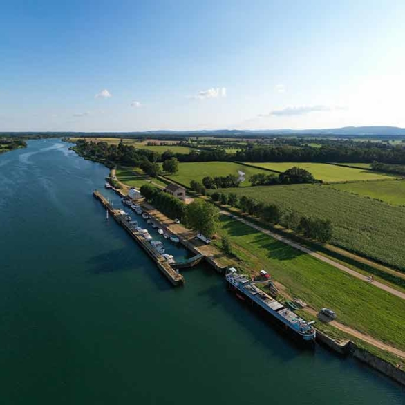 Voie Bleue entre Chalon sur Saône et Mâcon