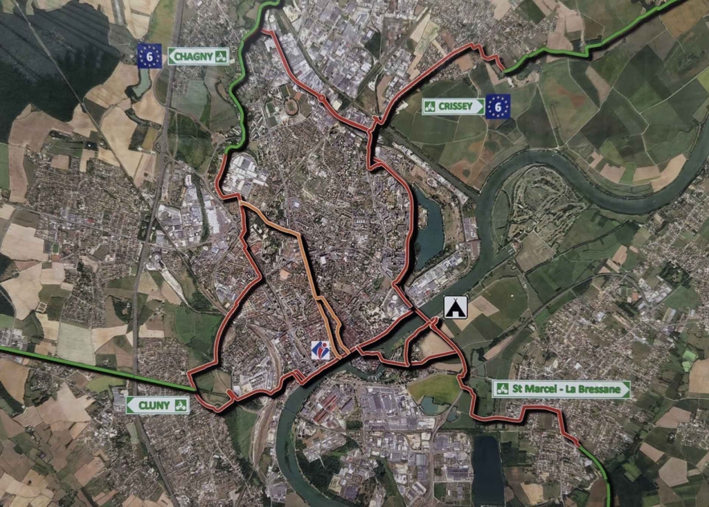 Carte des voies cyclables à Chalon sur Saône Carte des voies cyclables à Chalon sur Saône