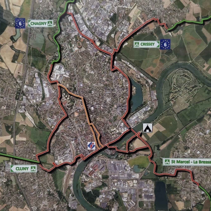 Carte des voies cyclables à Chalon sur Saône Carte des voies cyclables à Chalon sur Saône